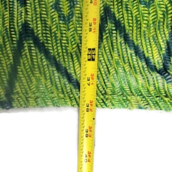 Chicos Dress Size 1 M 8 Green Blue Chevron Handkerchief Hem Sleeveless Knotted - Picture 7 of 9